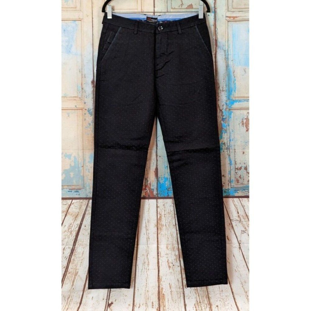 TR Premium Mens Sz 30 x 32 Navy Comfort Fit Flat Front Straight Leg Chino Pants